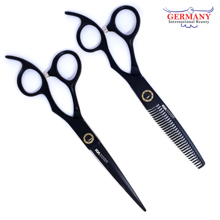 Matte Black Hairdressing Scissor Set - Image 3