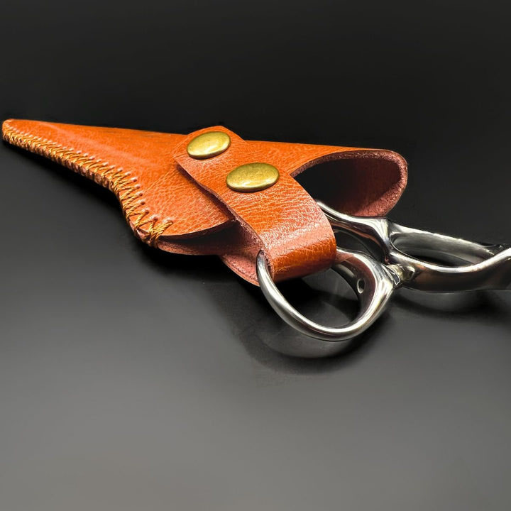 Premium Single Scissor Protector - Hand-Stitched Leather