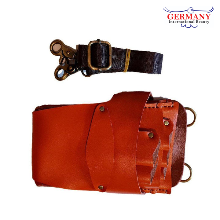 Premium Leather Hairstylist Holster: Protect 5 Hair Shears - Image 2