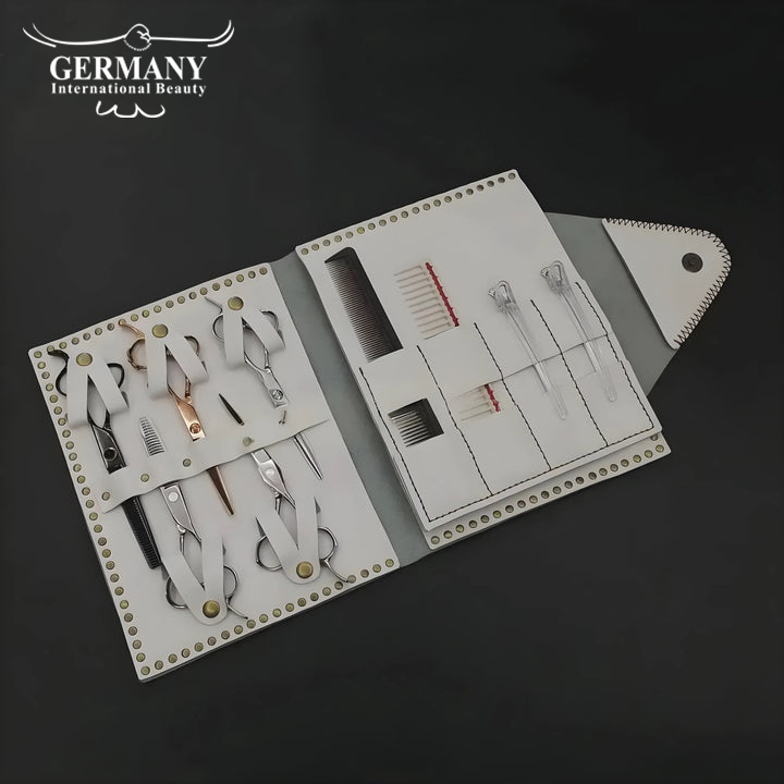 Premium White Leather Scissor Case - 5 Scissor Pocket - Image 6
