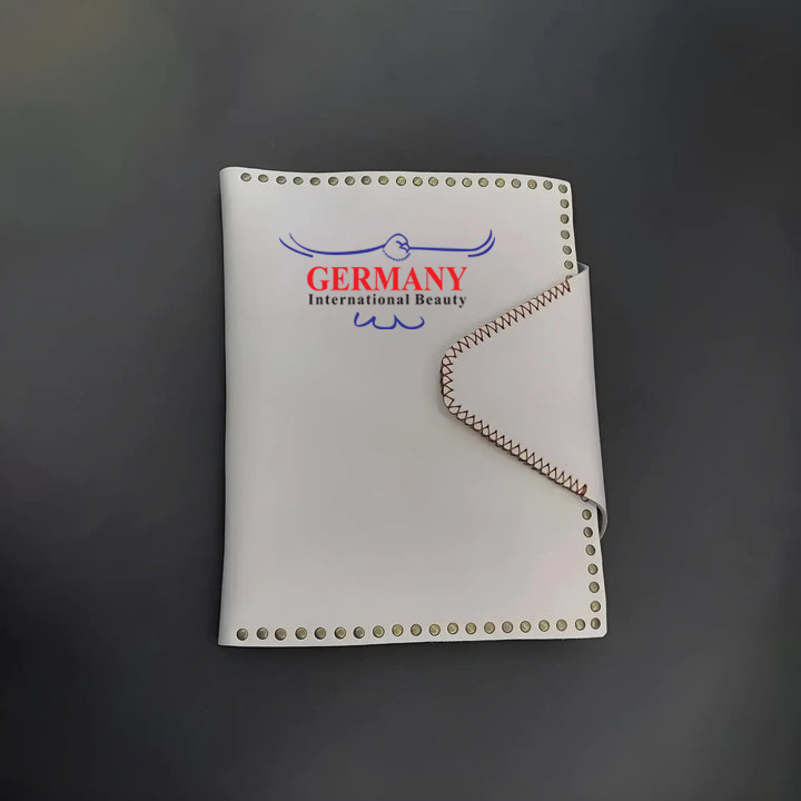 Premium White Leather Scissor Case - 5 Scissor Pocket